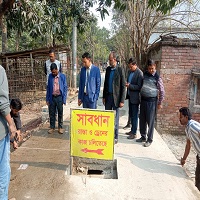 শিবগঞ্জ পৌরসভার উন্নয়ন কাজ পরিদর্শনে প্রশাসক