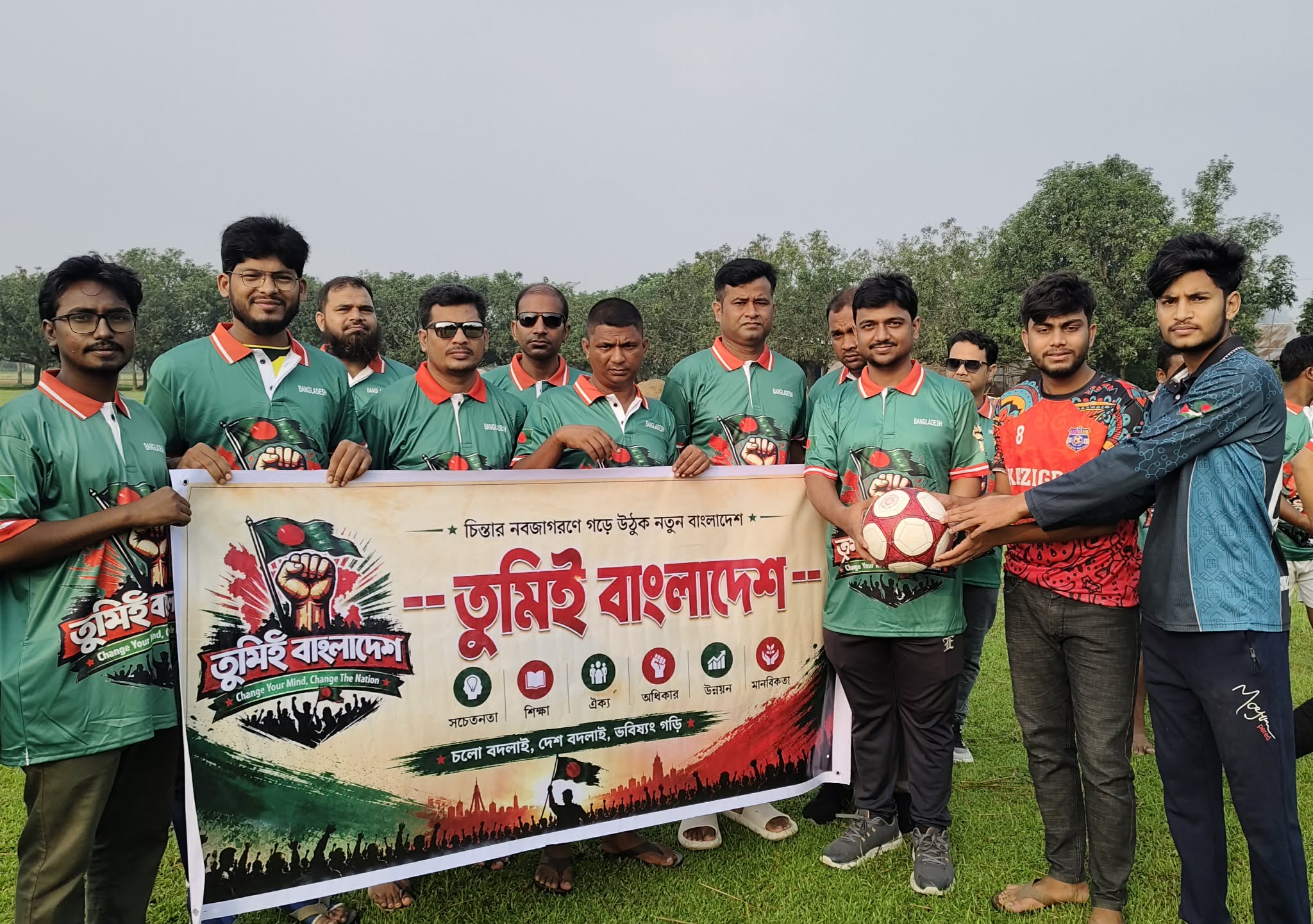 গোমস্তাপুরে মাদকবিরোধী লিফলেট বিতরণ ও ফুটবল ম্যাচ