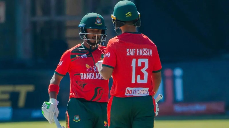 সাইফউদ্দিনের ঝোড়ো ব্যাটিংয়ে বড় সংগ্রহ বাংলাদেশের