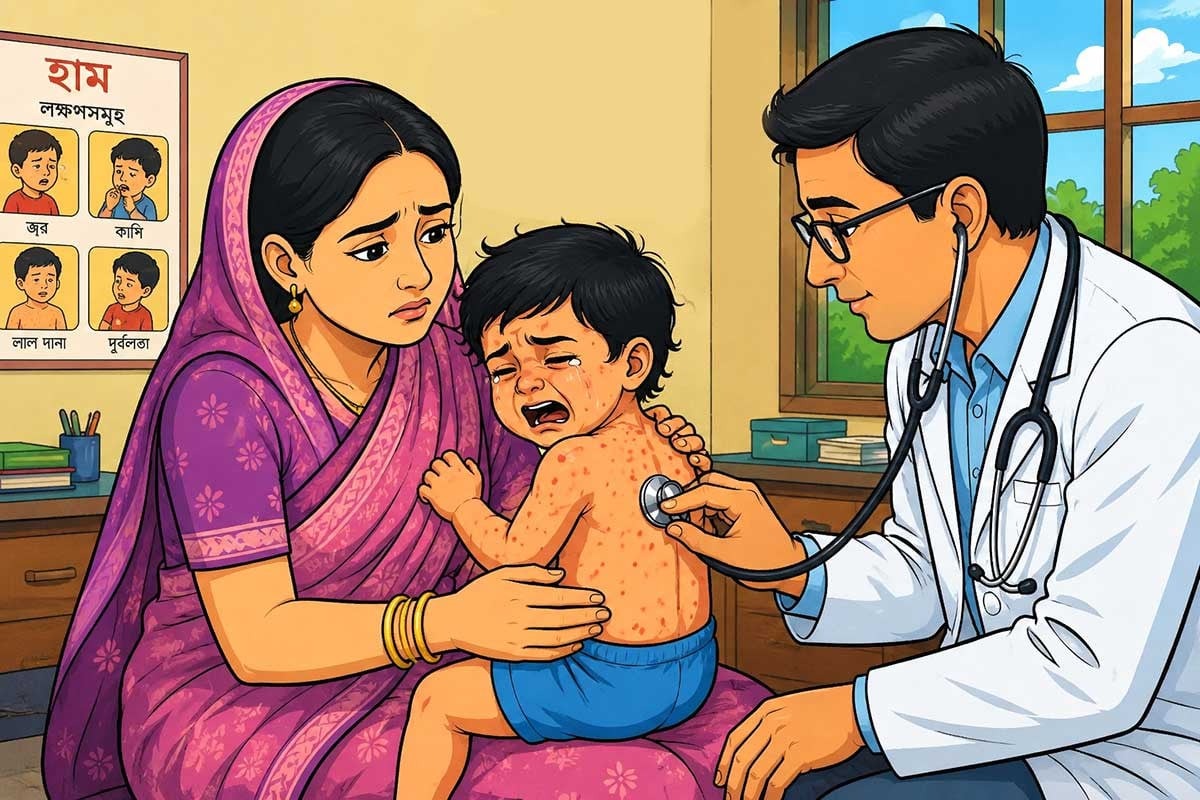 হাম উপসর্গে আরও ৬ শিশুর মৃত্যু, নতুন রোগী ১ হাজার ২৫৬