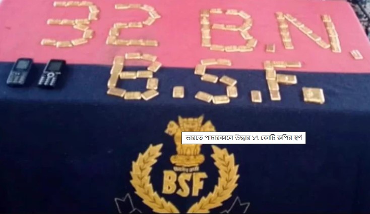ভারতে পাচারকালে উদ্ধার ১৭ কোটি রুপির স্বর্ণ