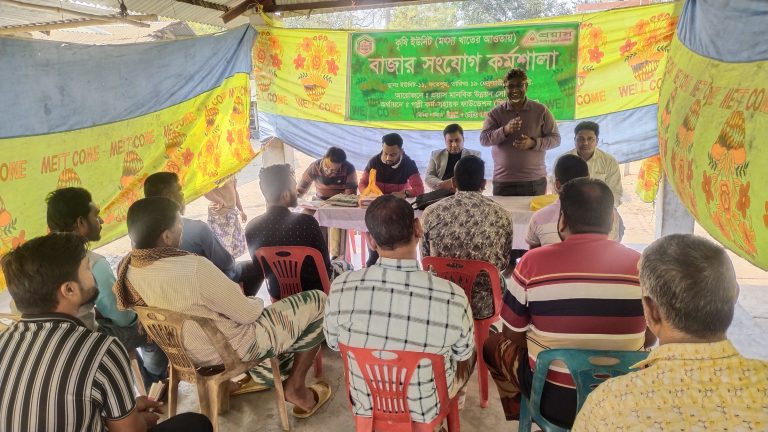 নাচোল উপজেলার মল্লিকপুর বাজারে বাজার সংযোগ কর্মশালা