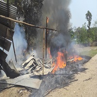 শিবগঞ্জে অগ্নিকান্ডে আমের আড়তে ১৬ লাখ টাকার ক্ষতি