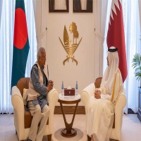 কাতারের প্রধানমন্ত্রীর সঙ্গে প্রধান উপদেষ্টার বৈঠক