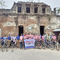 কানসাট রাজবাড়ির ঐতিহ্য পুনরুদ্ধারে ব্যতিক্রমী সাইকেল র‌্যালি