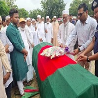 শিবগঞ্জে বীর মুক্তিযোদ্ধার রাষ্ট্রীয় মর্যাদায় দাফন