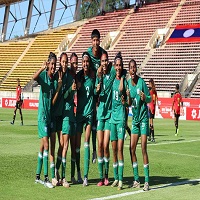 তৃষ্ণার হ্যাটট্রিকে বাংলাদেশের গোল উৎসব