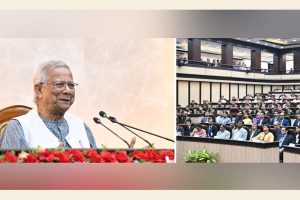 নিজ কার্যালয়ে বিদায়ী ভাষণ দিলেন প্রধান উপদেষ্টা